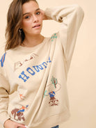 Desert Dreamin’ Howdy Western Crewneck Sweatshirt-Women's Shirts & Tops-Shop Z & Joxa