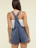 Dive into Happiness Washed Knot Strap Romper-Women's Clothing-Shop Z & Joxa