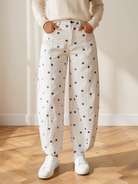 Dot your Average Polka Dot Print Barrel Jeans-Women's Jeans-Shop Z & Joxa