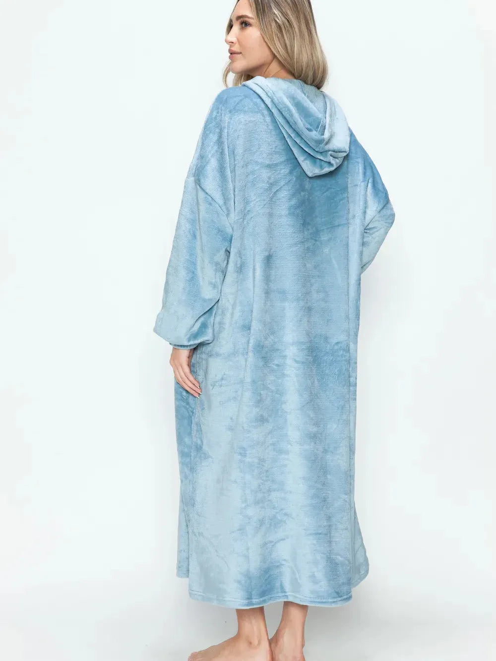 Double Take Cloud Kiss Oversized Hooded Blanket with Front Pocket-Women's Clothing-Shop Z & Joxa