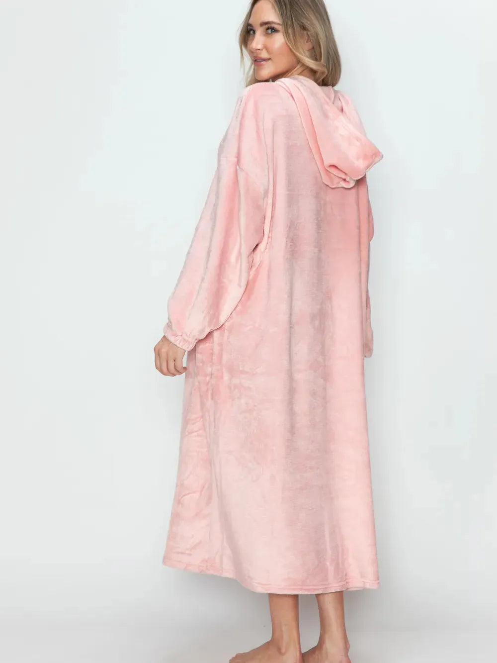 Double Take Cloud Kiss Oversized Hooded Blanket with Front Pocket-Women's Clothing-Shop Z & Joxa