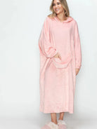 Double Take Cloud Kiss Oversized Hooded Blanket with Front Pocket-Women's Clothing-Shop Z & Joxa