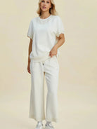 Double Take Pearl Harmony Matching Loungewear top and Pants-Women's Clothing-Shop Z & Joxa