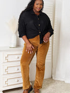 Double Take Waffle Statement Collared Long Sleeve Waffle Shirt-Women's Shirts & Tops-Shop Z & Joxa