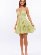 Double the Fun Tiered Babydoll Mini Dress-Women's Clothing-Shop Z & Joxa