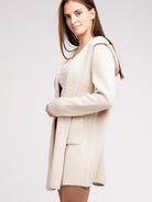 Effortless Style Open Front Hooded Long Cardigan with Front Pockets-Women's Clothing-Shop Z & Joxa