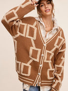 Effortless Style Textured Oversized Knit Cardigan-Women's Clothing-Shop Z & Joxa