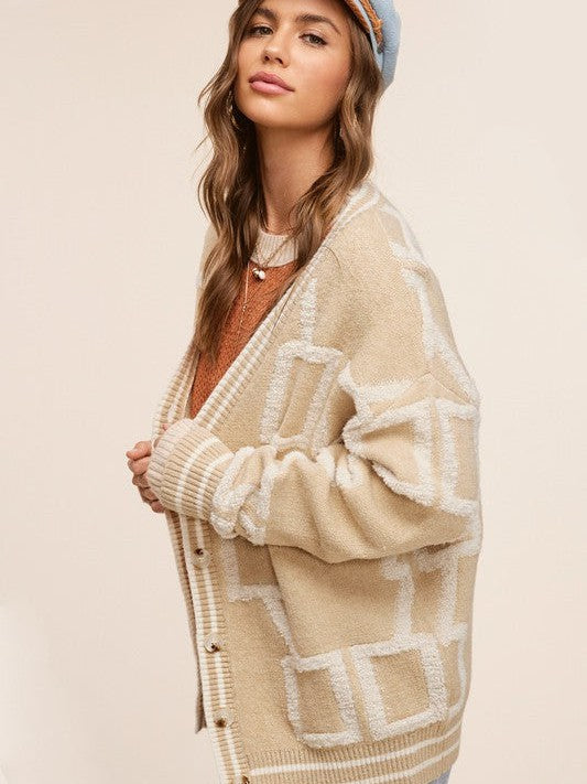 Effortless Style Textured Oversized Knit Cardigan-Women's Clothing-Shop Z & Joxa