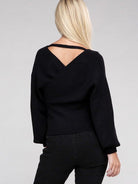 Elevate Your Style Cross Wrap Sweater-Women's Clothing-Shop Z & Joxa
