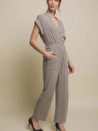 Embrace Self Love V-Neck Pocketed Jumpsuit-Women's Clothing-Shop Z & Joxa