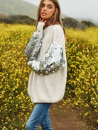 Embrace the Allure Sequin Sleeve Knit Tunic Top-Women's Clothing-Shop Z & Joxa