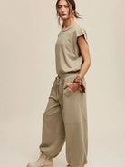 Embrace the Comfy Side Athleisure French Terry Loose Jogger Jumpsuit-Women's Clothing-Shop Z & Joxa