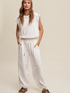 Embrace the Comfy Side Athleisure French Terry Loose Jogger Jumpsuit-Women's Clothing-Shop Z & Joxa