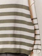 Everyday Charm Striped Loose Fit Knit Lounge Sweater-Women's Shirts & Tops-Shop Z & Joxa
