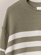 Everyday Charm Striped Loose Fit Knit Lounge Sweater-Women's Shirts & Tops-Shop Z & Joxa