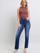 Everyday Ease Washed Straight Leg Jeans by Judy Blue-Women's Jeans-Shop Z & Joxa