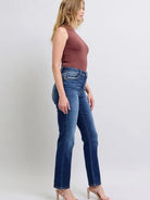 Everyday Ease Washed Straight Leg Jeans by Judy Blue-Women's Jeans-Shop Z & Joxa
