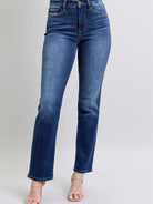Everyday Ease Washed Straight Leg Jeans by Judy Blue-Women's Jeans-Shop Z & Joxa