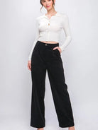 Everyday Style Corduroy Trouser Pants-Women's Clothing-Shop Z & Joxa