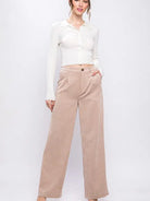 Everyday Style Corduroy Trouser Pants-Women's Clothing-Shop Z & Joxa