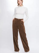 Everyday Style Corduroy Trouser Pants-Women's Clothing-Shop Z & Joxa