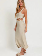 Fashion is an Attitude Square Neck Sleeveless Crochet Midi Dress-Women's Clothing-Shop Z & Joxa