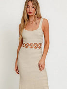 Fashion is an Attitude Square Neck Sleeveless Crochet Midi Dress-Women's Clothing-Shop Z & Joxa