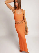 Fashion is an Attitude Square Neck Sleeveless Crochet Midi Dress-Women's Clothing-Shop Z & Joxa