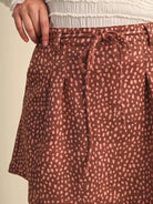 Fawn Over Me Amber Fawn Print Tie Waist Skort-Women's Skirts & Skorts-Shop Z & Joxa