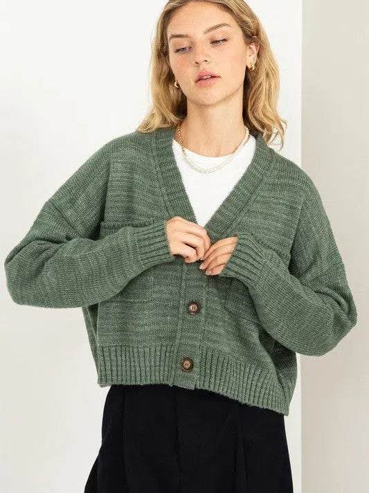 Feeling Cute Drop Shoulder Cropped Cardigan-Women's Clothing-Shop Z & Joxa