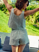 Feeling Cute Striped Set with Bow Top and Matching Shorts-Women's Sets-Shop Z & Joxa