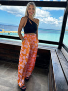 Feeling Tropical Flowy Wide Leg Pants with Drawstring Waist-Women's Clothing-Shop Z & Joxa