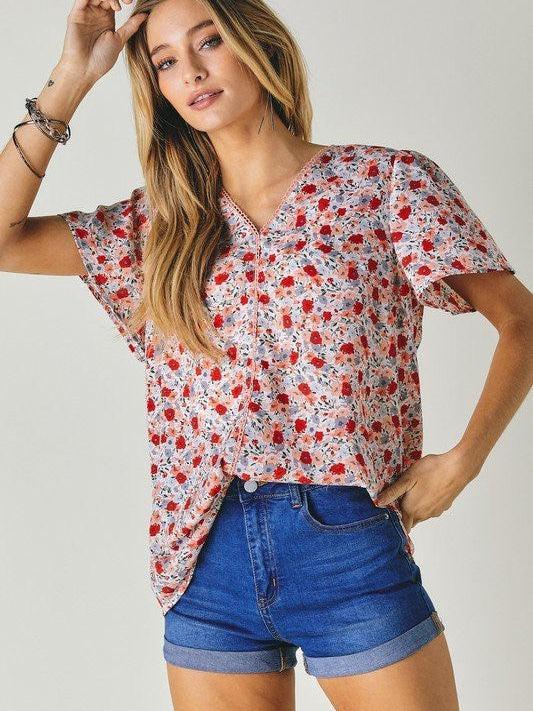 Find Beauty Everywhere Floral Print Top | Sale Rack-Women's Clothing-Shop Z & Joxa
