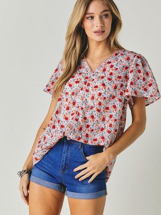 Find Beauty Everywhere Floral Print Top-Women's Clothing-Shop Z & Joxa