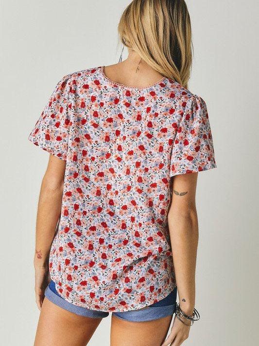 Find Beauty Everywhere Floral Print Top-Women's Clothing-Shop Z & Joxa
