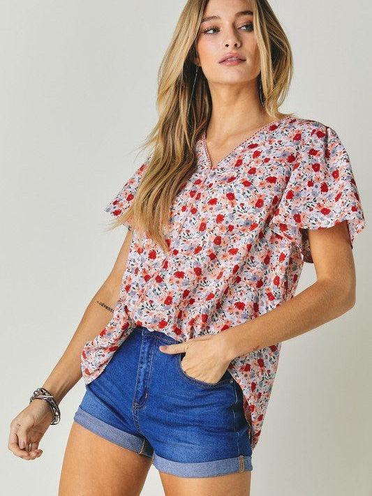 Find Beauty Everywhere Floral Print Top-Women's Clothing-Shop Z & Joxa