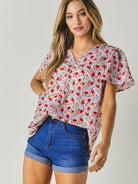 Find Beauty Everywhere Floral Print Top-Women's Clothing-Shop Z & Joxa