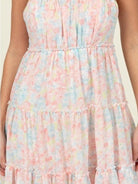 Flirty In Floral Tiered Mini Dress with Hammock Straps-Women's Clothing-Shop Z & Joxa