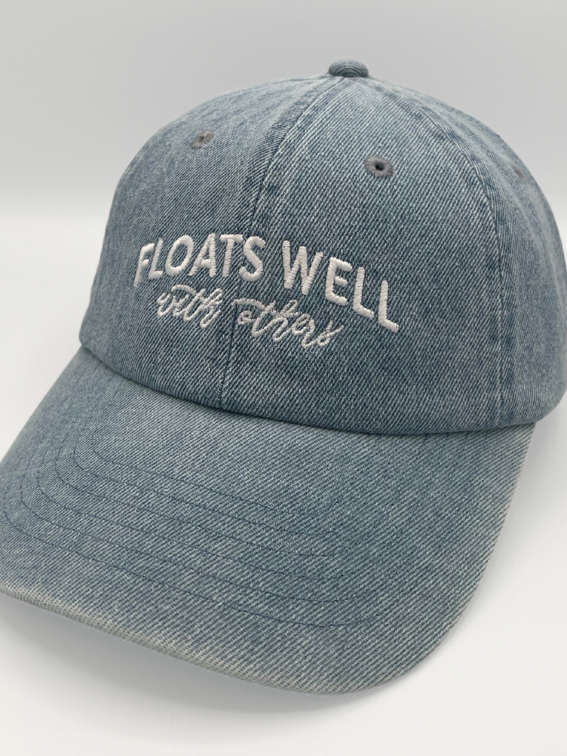 Floats Well With Others Denim Baseball Hat-Hat-Shop Z & Joxa
