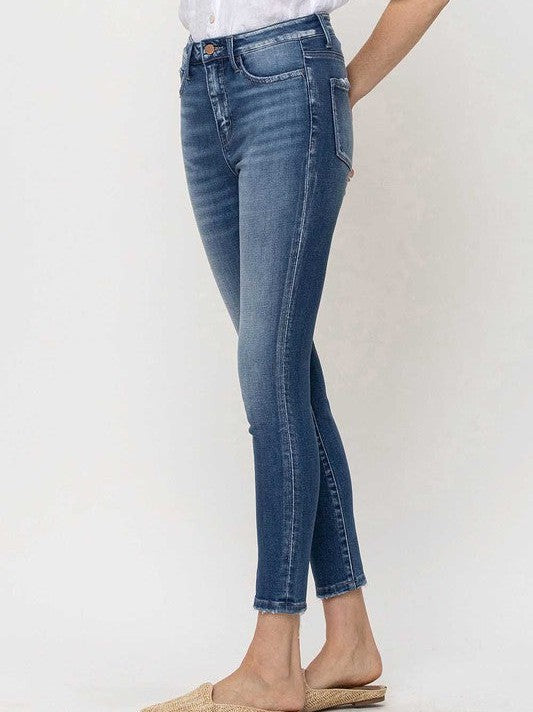 Flying Monkey Cool Cat High Rise Crop Skinny Jeans-Women's Clothing-Shop Z & Joxa