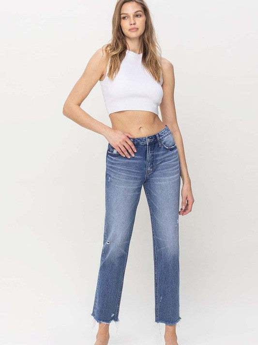 Flying Monkey High Rise Straight Jeans | Famous-Women's Clothing-Shop Z & Joxa