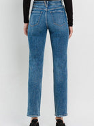 Flying Monkey Illuminating Style High Rise Straight Cut Jeans-Women's Jeans-Shop Z & Joxa
