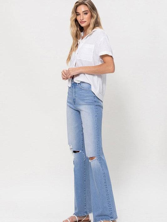 Flying Monkey Life is Better in Jeans High Rise Vintage Flare Jeans-Women's Clothing-Shop Z & Joxa