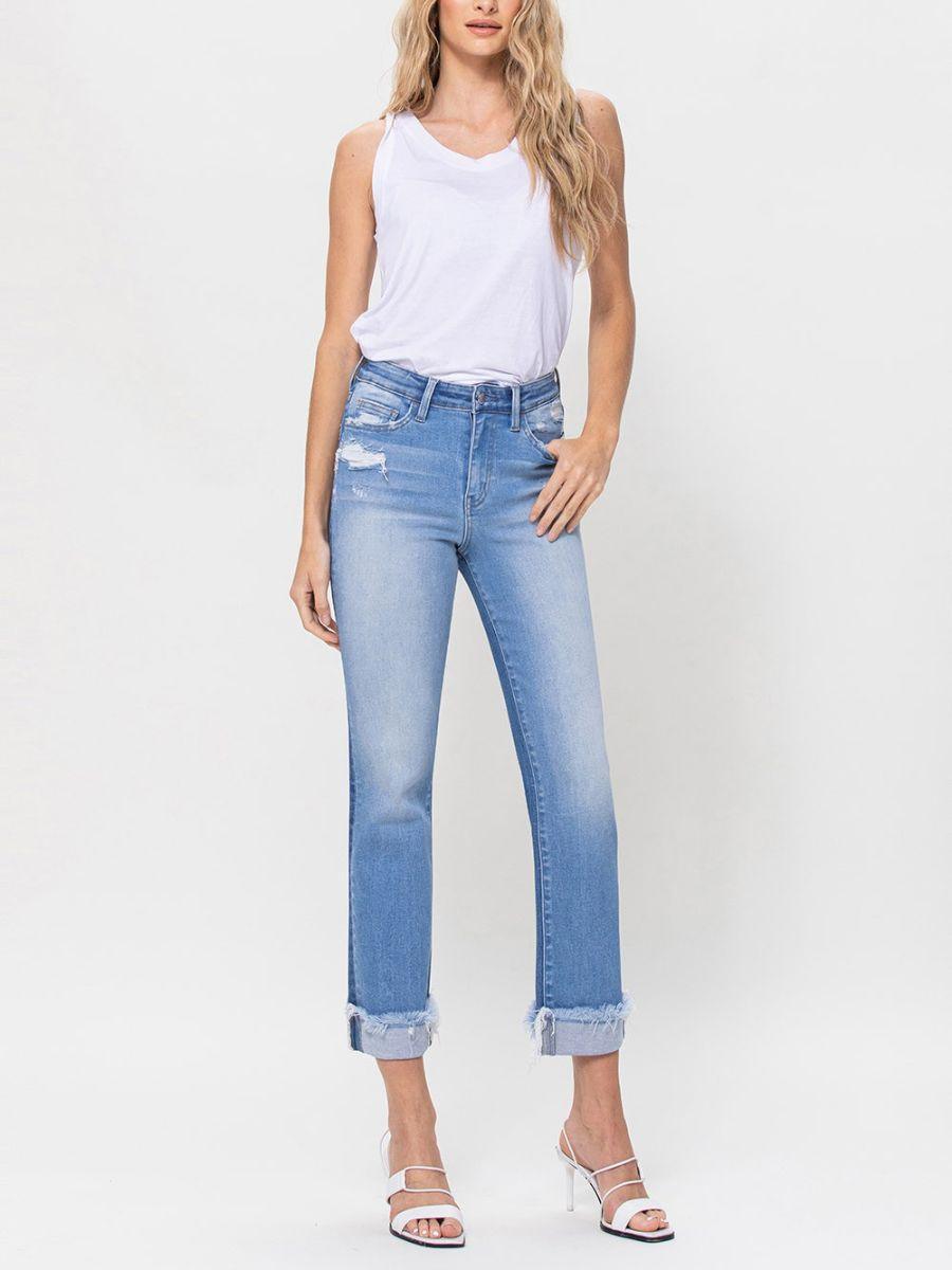 Flying Monkey Straight Ankle Jeans | Oldtown-Women's Clothing-Shop Z & Joxa