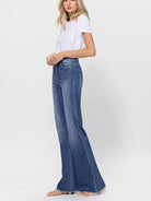 Flying Monkey Walk the Line Super High Rise Flare Jeans-Women's Clothing-Shop Z & Joxa