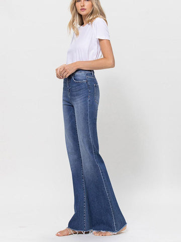 Bell bottom jeans with lining shirt