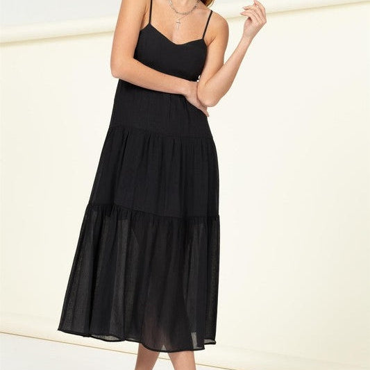 Follow Your Heart Smocked Cut Out Midi Dress-Women's Clothing-Shop Z & Joxa