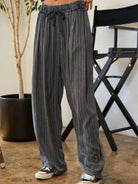 Following Your Own Path Stripe Button Down Shirt + Long Pants Set-Women's Clothing-Shop Z & Joxa