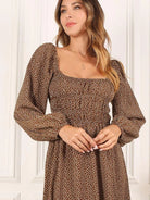 Free Reign Vintage Floral Dress with Puff Sleeves-Women's Dresses-Shop Z & Joxa