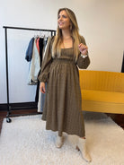 Free Reign Vintage Floral Dress with Puff Sleeves-Women's Dresses-Shop Z & Joxa
